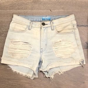 Show Me Your Mumu high waist denim cutoffs